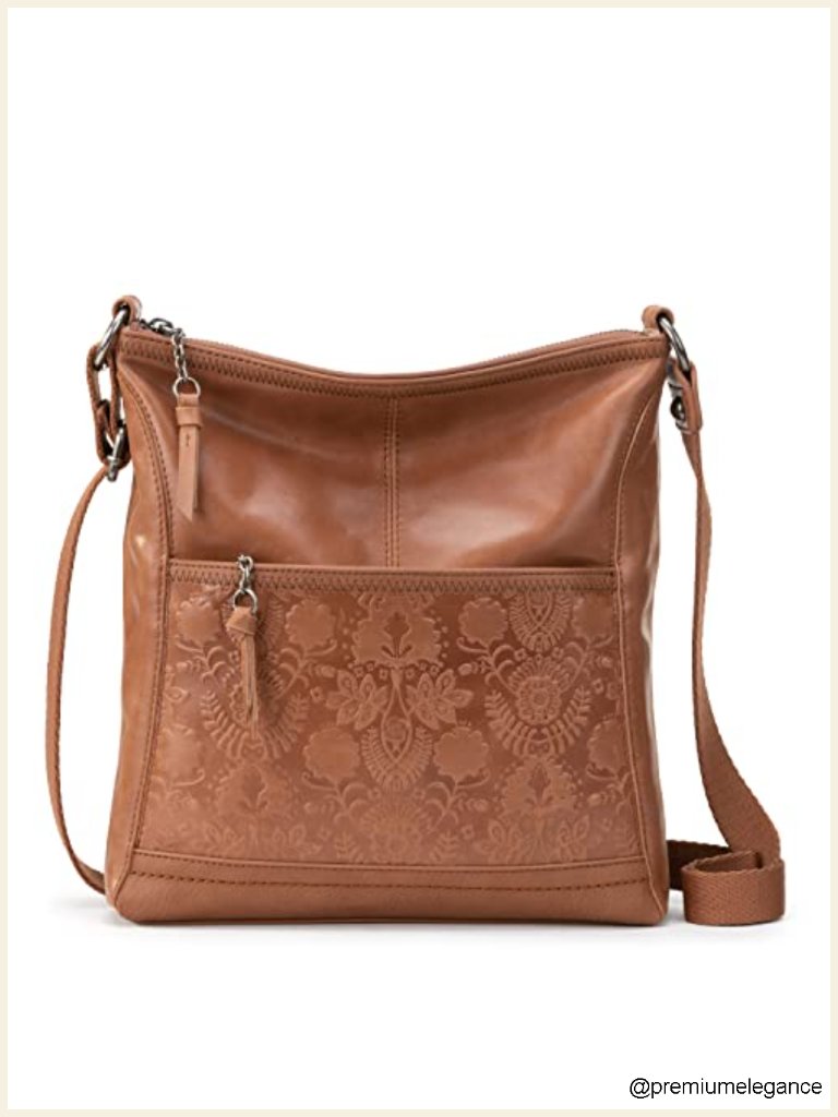 Leather Crossbody Bag With Zipper Pockets Eco-Friendly